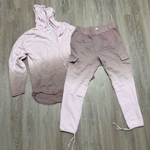 VENUS Pink Ombre Track Pants and Hoodie Set - Picture 1 of 5